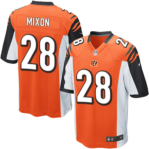 Nike Bengals #28 Joe Mixon Orange Alternate Youth Stitched NFL Elite Jersey